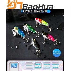 Ultra-Long Casting 3D Jigging Vib Rattlesnake Spinnerbait Lure for Bass Perch Printed with Hooks Lake Use Ultra-Live Hard Bait