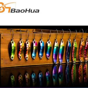 Factory Direct Sale 30m 40mm 50mm Spinner Lure Bait Copper Horse Mouth Gold Single Hook Colorful 3D Coating for Bass Topmouth Culter