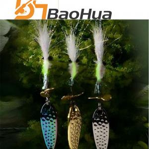Fishing Lure Zinc Alloy Fishing Spoon Silver 2.5g 3.5g 5g Spinning Trout Fishing Bait Zinc Alloy Metal Spoon Lure with Fly Hook