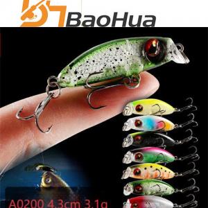 BaoHua Wholesale 35mm 3.1g Sinking Hard Fishing Lures Fishing Minnow Popper for Saltwater