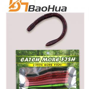  10PCS/Bag 6-color Large Worm Soft Bait Screw Needle Tail Soft Worm Bait 120mm 3.6g Fine Packaging Fishing Lure