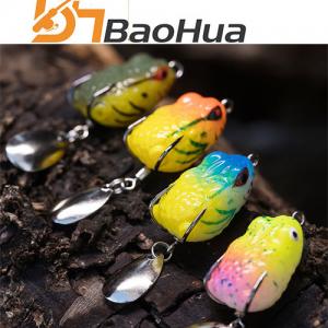 High Quality Anti-hanging Bottom Simulation Frog Various Weight Lure Soft Frog Bait PVC Frog Bait for Black Fish